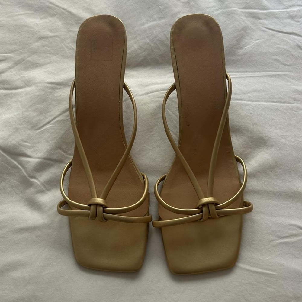 Zara Tan Strappy Heels